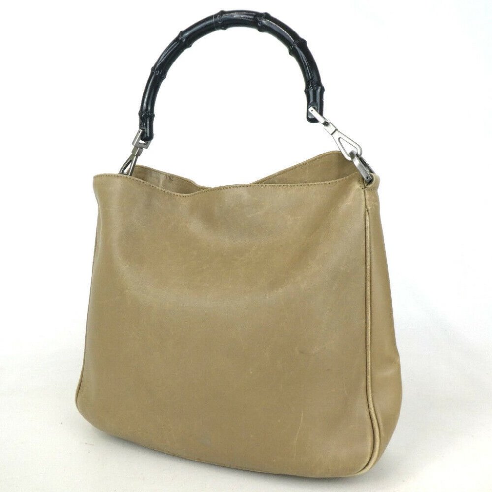 Authentic GUCCI Women Shoulder Bag 001 1638 Bamboo - Picture 1 of 12